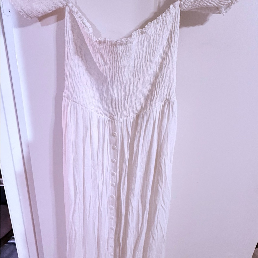 Windsor White Off-Shoulder Maxi Dress